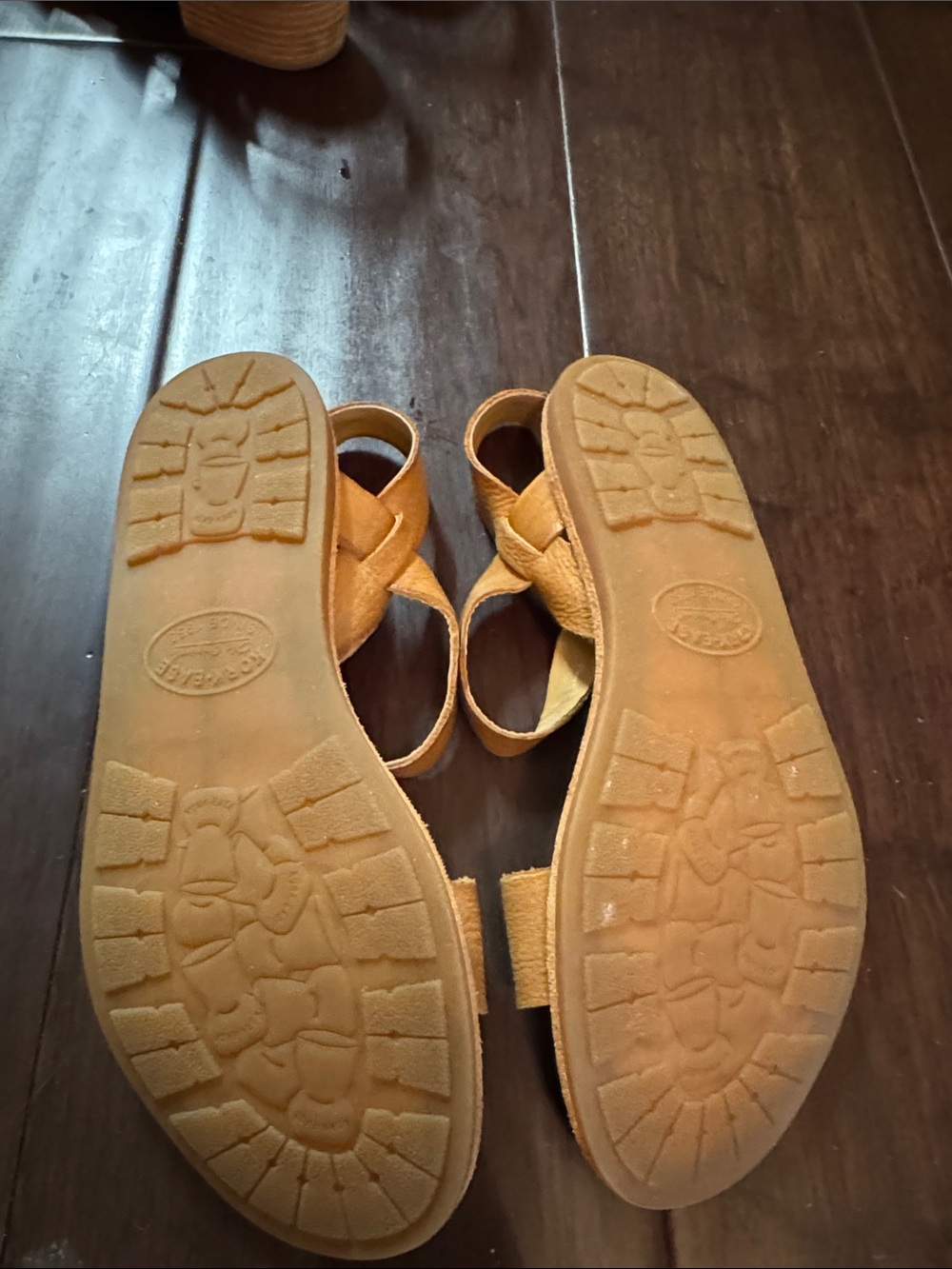 Kork-Ease Women's Tan Leather Slingback Sandals - Picture 3 of 4